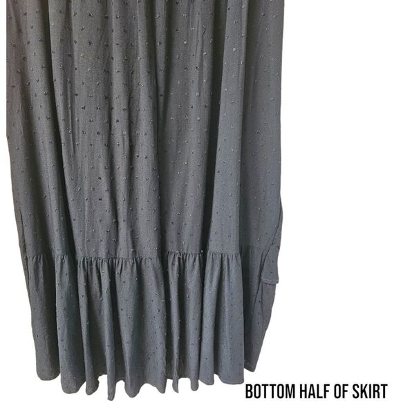 TORRID MAXI SWISS DOT Ruffle Hi-Lo Skirt Deep Black Plus Size 2 - Picture 8 of 16